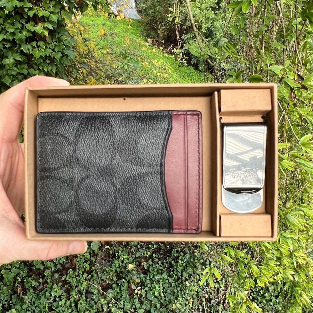 COACH 3-In-1 Card Case Gift Set Multicolor Unisex Accessory CF341 AUTHENTIC